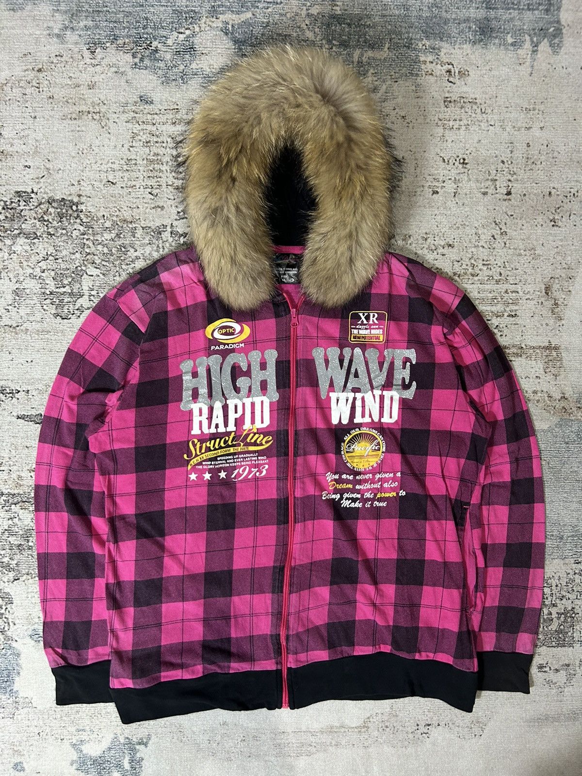 Beauty Beast Fur Hoodie Zip Tartan Poem Lgb ifsixwasnine Style Size US L / EU 52-54 / 3 - 1 Thumbnail