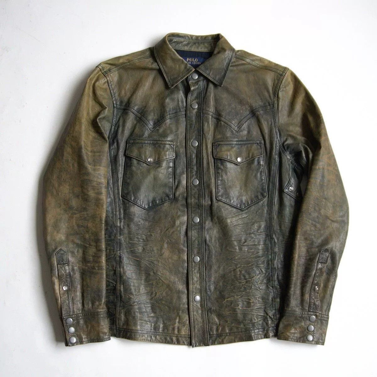 RRL Ralph Lauren ralph lauren heavy leather shirt jacket Size US M / EU 48-50 / 2 - 1 Thumbnail
