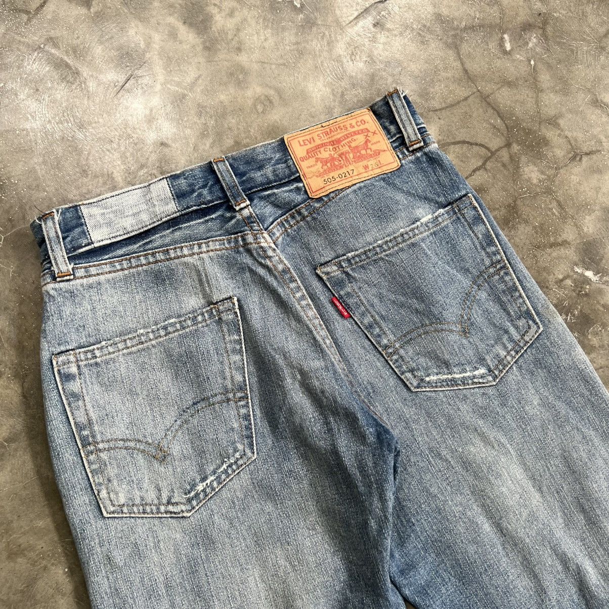 Levi's Vintage 70s Levi’s 505-0217 Big E Selvedge Ripped Jeans Size 25" / US 0 / IT 36 - 4 Thumbnail