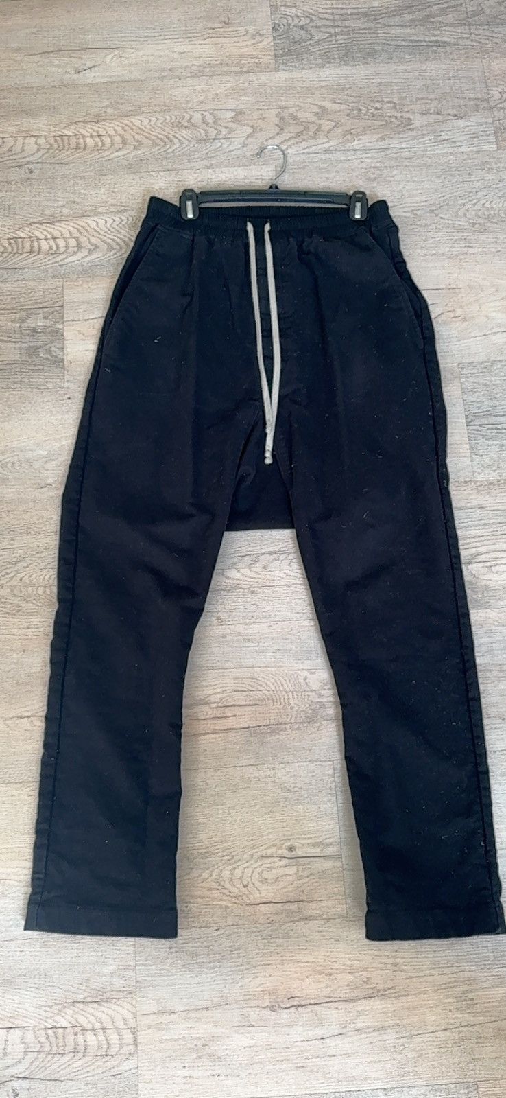 Rick Owens Special line FOREVER Drawstring Long Pants Black Sz 46