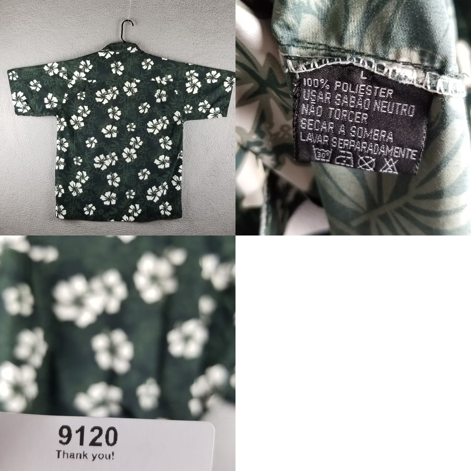 Vintage Ragtime Vintage Pineapple Hibiscus Hawaiian Shirt Men L Green Button Up Ragtime Size US L / EU 52-54 / 3 - 8 Thumbnail