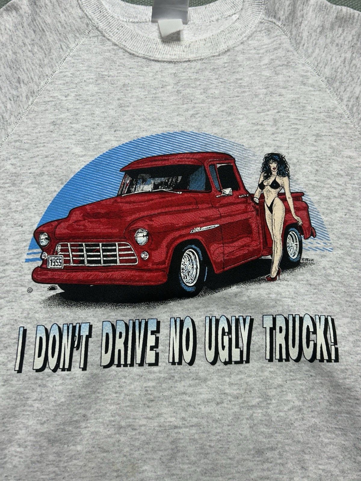 Vintage Vtg 80s sweatshirt I don’t drive no ugly truck babe XXL tall Size US XXL / EU 58 / 5 - 2 Thumbnail