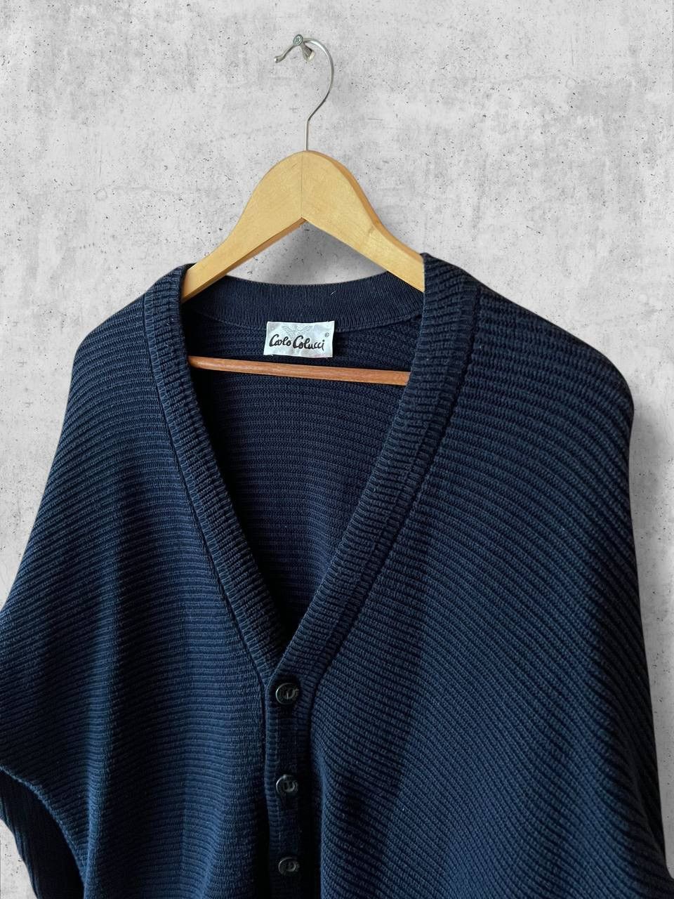 Carlo Colucci Carlo Colucci vintage button up cardigan sweater knit heavy Size US L / EU 52-54 / 3 - 2 Thumbnail