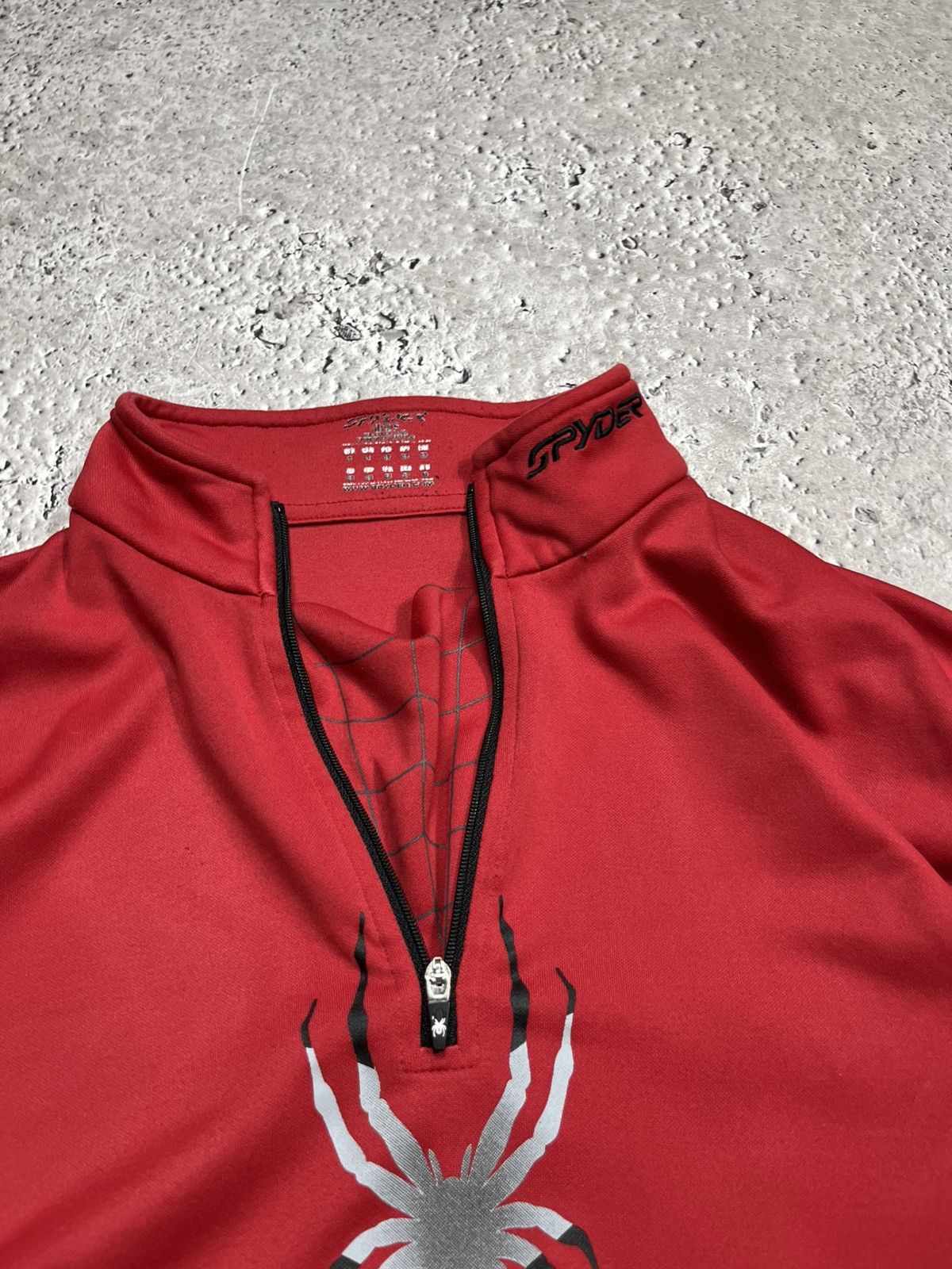 Spyder Spyder Red Quarter Zip Pullover Spider Graphic Long Sleeve S Size US S / EU 44-46 / 1 - 7 Thumbnail