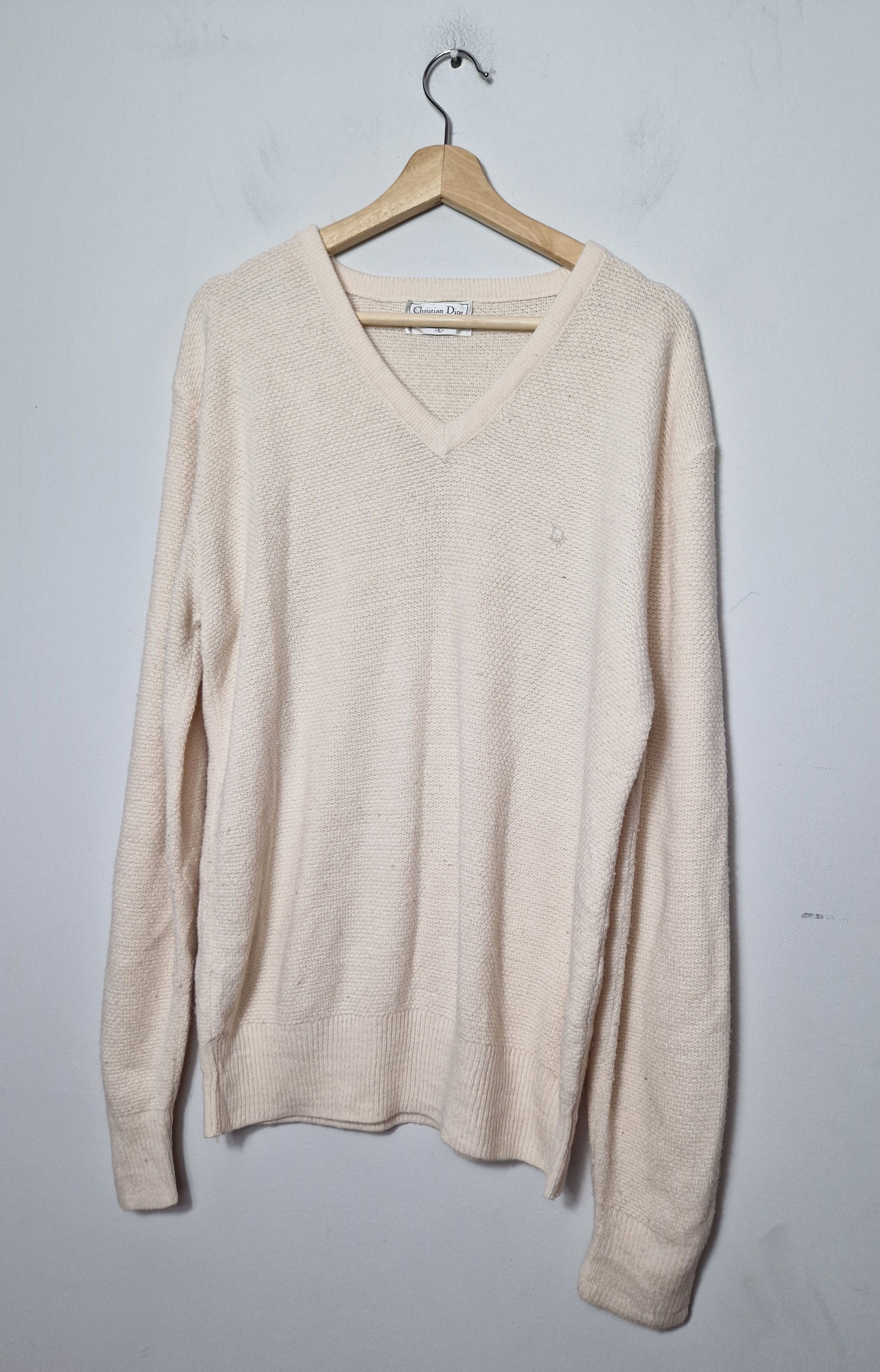 Christian Dior vintage ecru sweater