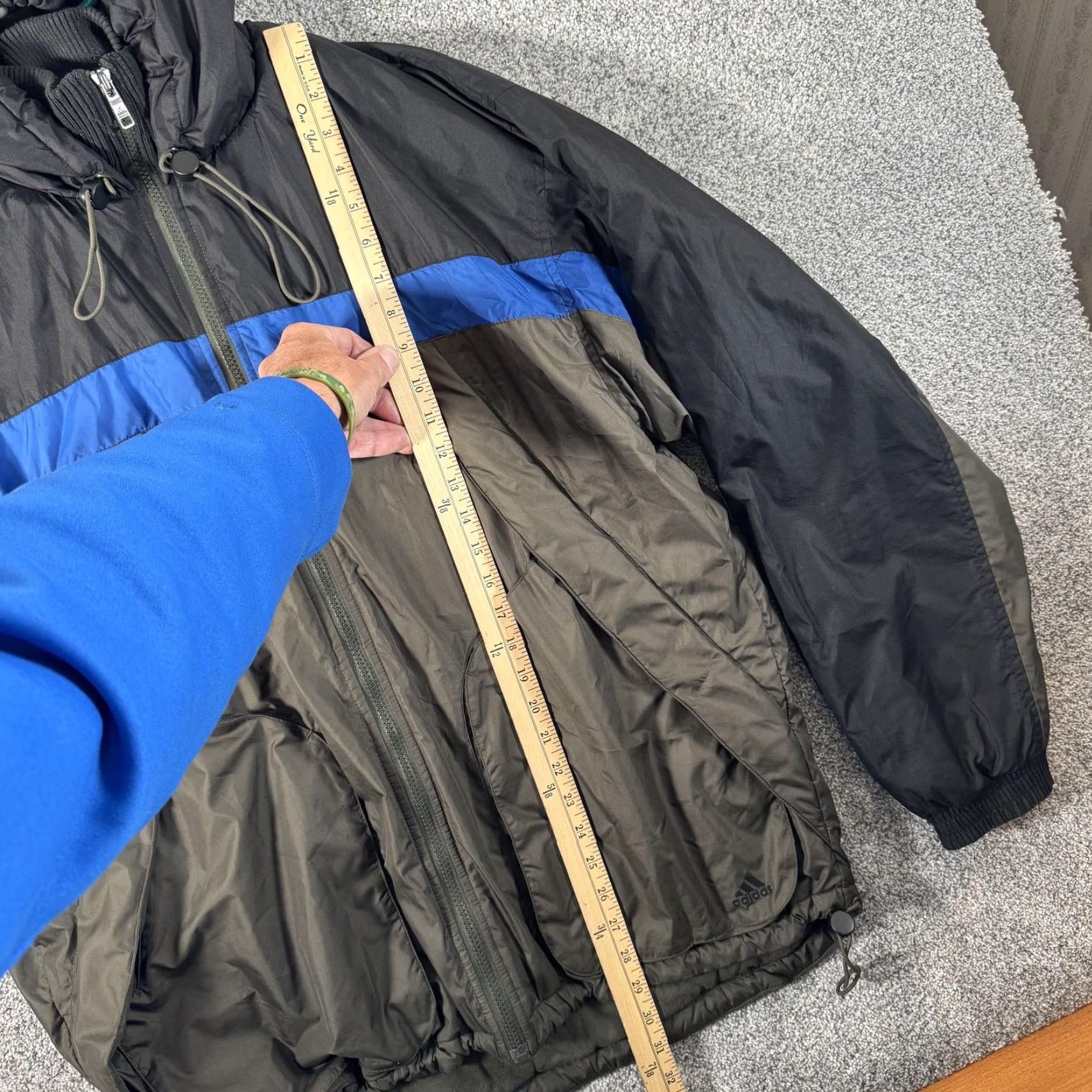 Adidas VINTAGE Adidas Insulated Midweight Windbreaker Jacket L Mens Green Zip Hooded Pockets 00s Size US L / EU 52-54 / 3 - 2 Thumbnail