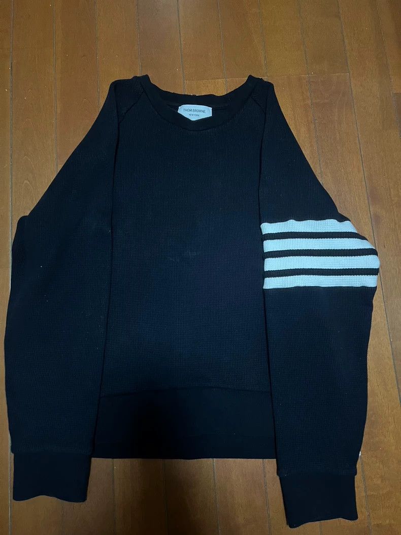 Thom Browne Thom browne Waffed sweatshirt 2503-Nextarrow Size US XL / EU 56 / 4 - 1 Thumbnail