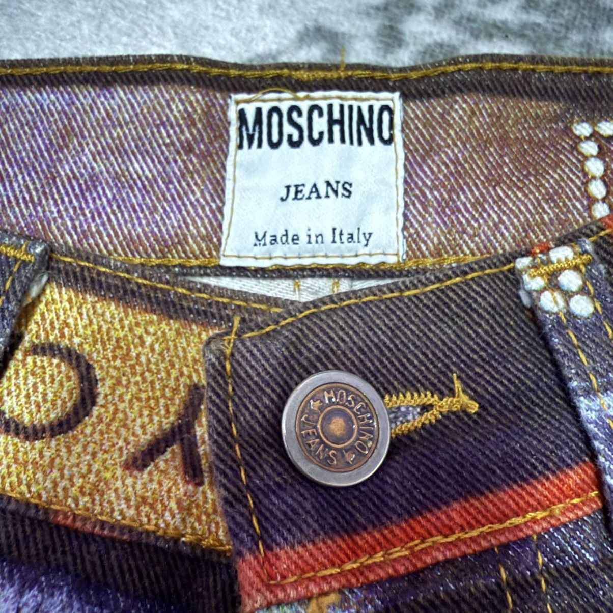 Moschino Archive 90s Moschino Trompe L’Oiel All Type Belt Denim Pants Size US 32 / EU 48 - 15 Thumbnail