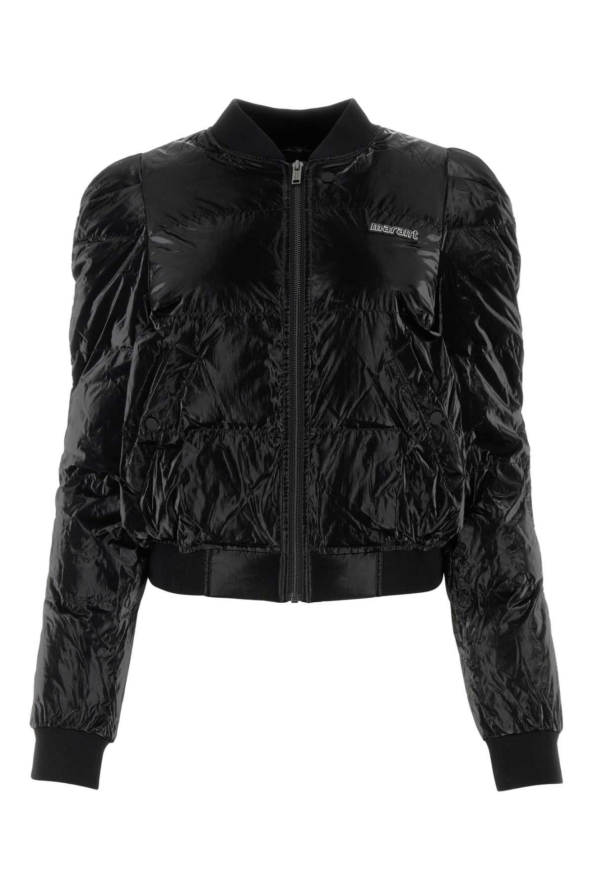 image of Isabel Marant Etoile Black Nylon Cody Padded Jacket, Women's (Size Medium)