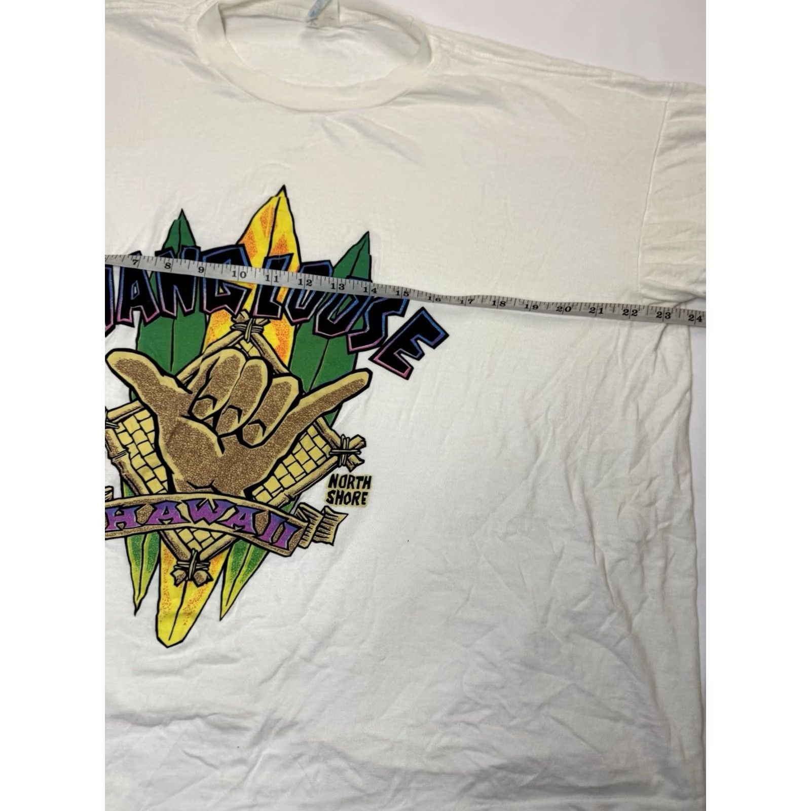 Vintage VINTAGE SBW Hawaii Shirt XL White Short Sleeve Crew Neck Graphic Print 90s North Shore Men Cropped Size US XL / EU 56 / 4 - 4 Thumbnail