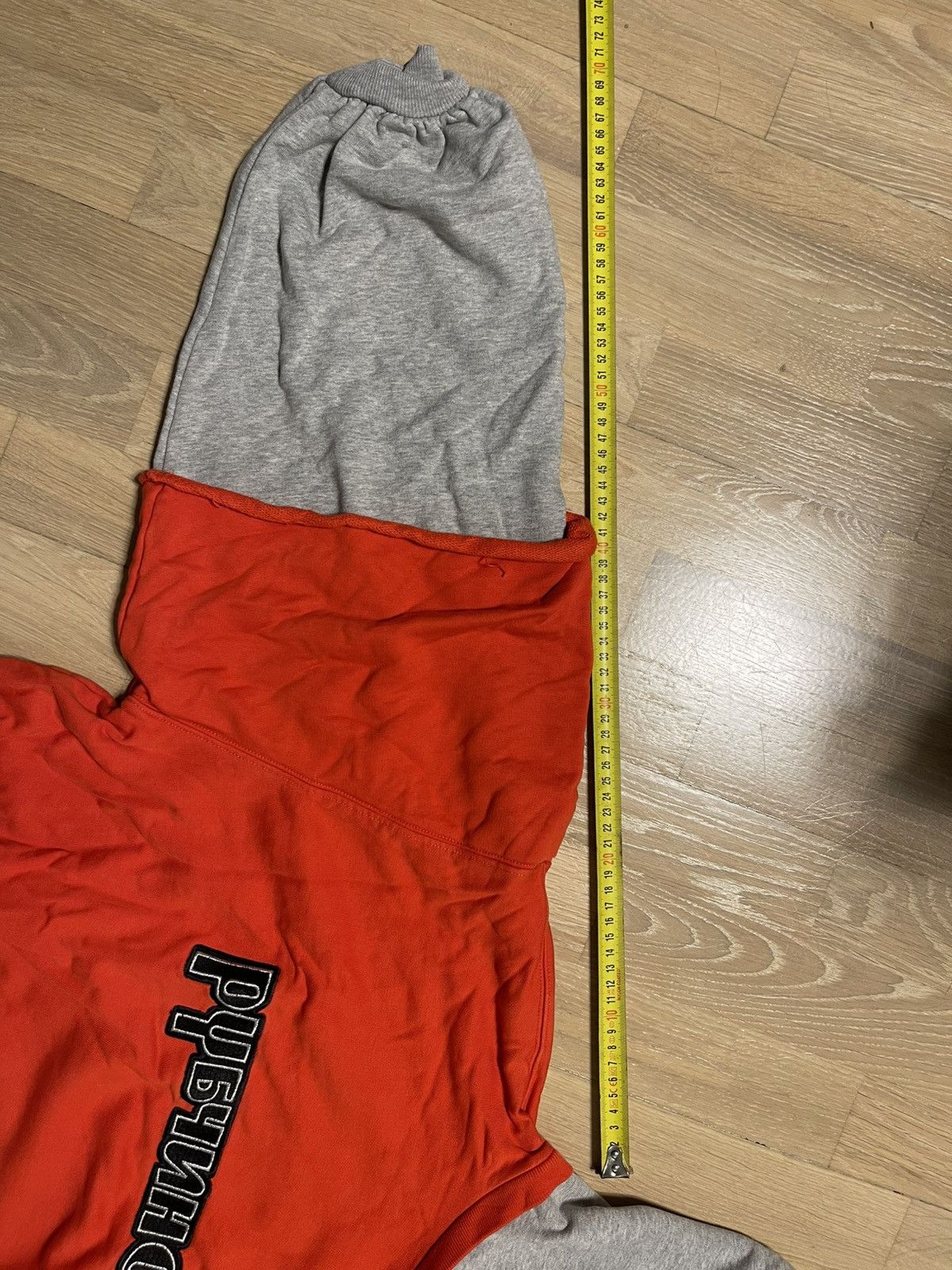Gosha Rubchinskiy GOSHA RUBCHINSKIY COMBO HOODIE RED GRAY Size US XS / EU 42 / 0 - 7 Thumbnail