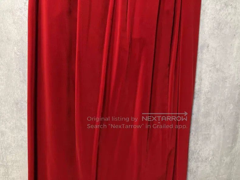Comme des Garcons Comme Des Garcons size M Red Velvet Skirt Size 23" - 3 Thumbnail