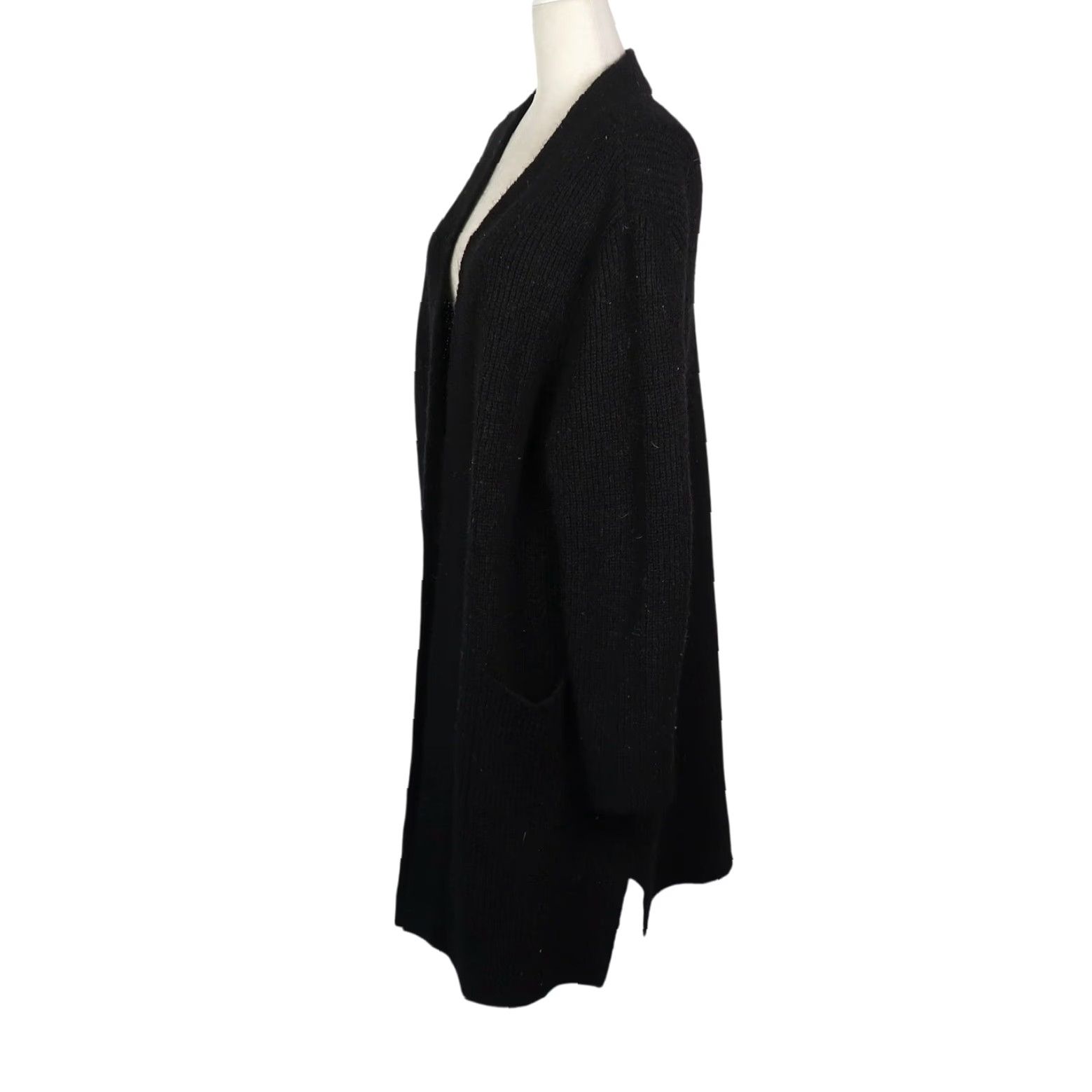 Vintage VINTAGE Linea Black Knit Mid Length Slouchy Duster Cardigan XL Womens Sweater Size XL / US 12-14 / IT 48-50 - 3 Thumbnail