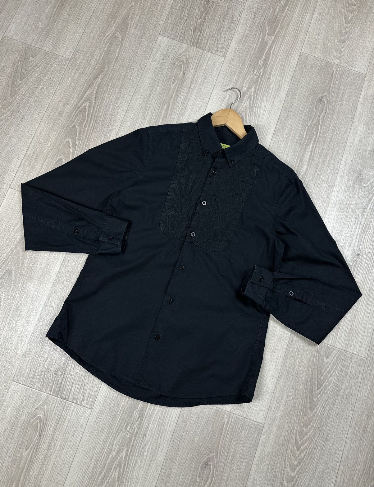 Versace Versace Jeans Black Shirt Button Up Long Sleeve Size S Size US S / EU 44-46 / 1 - 3 Thumbnail