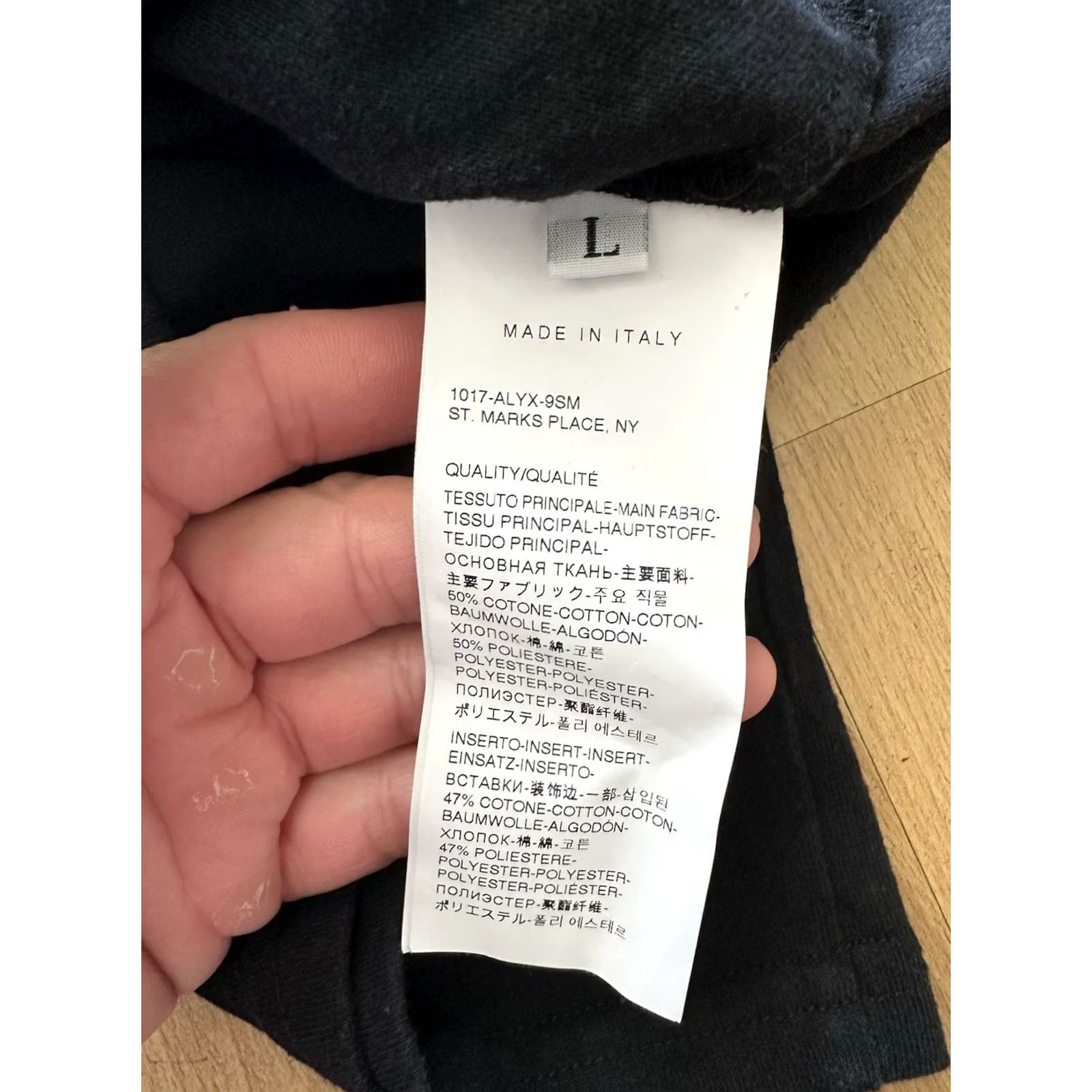 1017 ALYX 9SM VINTAGE 1017 ALYX 9SM Logo Reality Systems Black T-Shirt Mens Large RARE Logo Graphic Print Crew Neck Short Sleeve Cotton Jersey 2 Sided Fire/Logo Size US L / EU 52-54 / 3 - 7 Thumbnail
