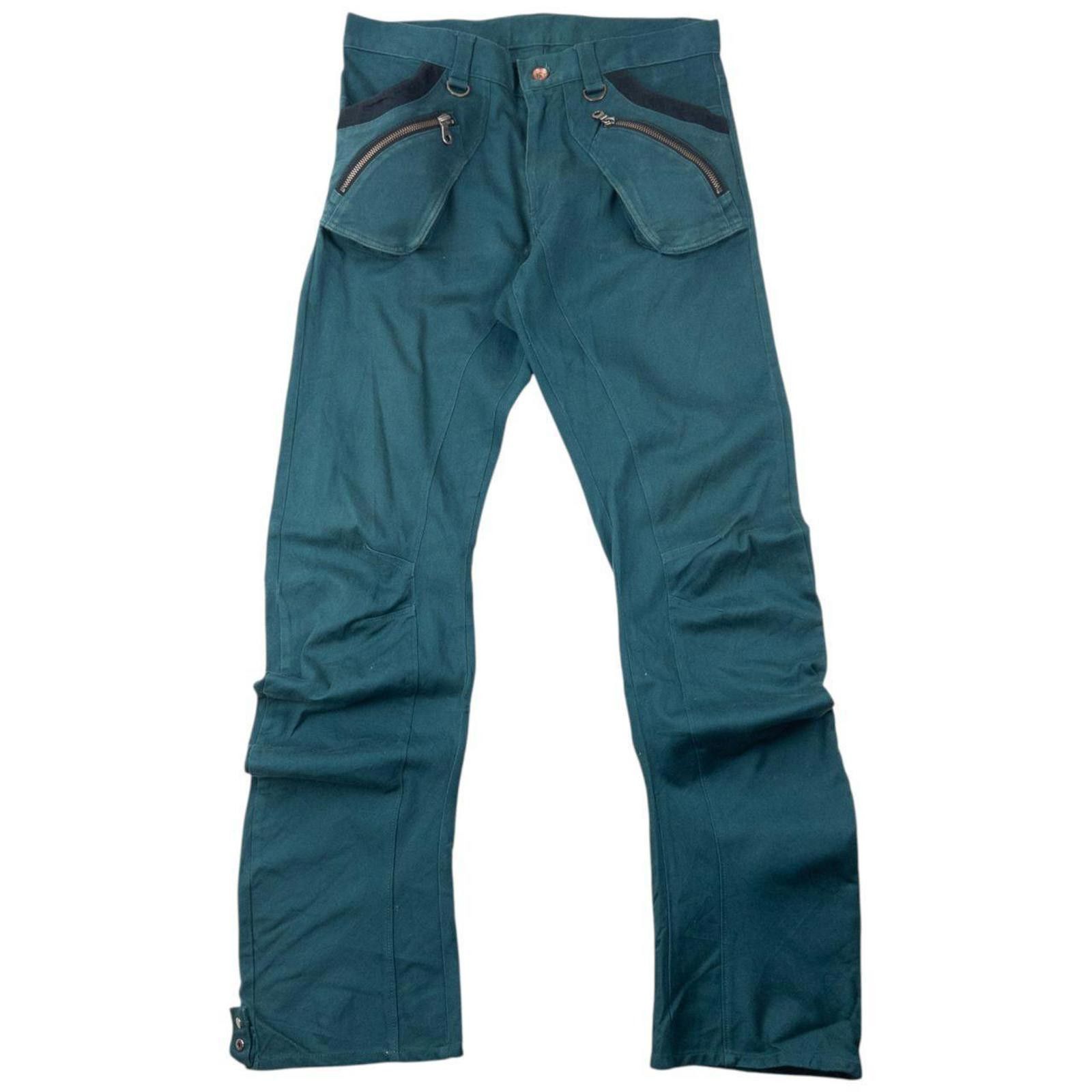 Other Vintage 2000s PPFM Curved Stacked Leg Cargo Trousers W31 Size US 32 / EU 48 - 3 Thumbnail