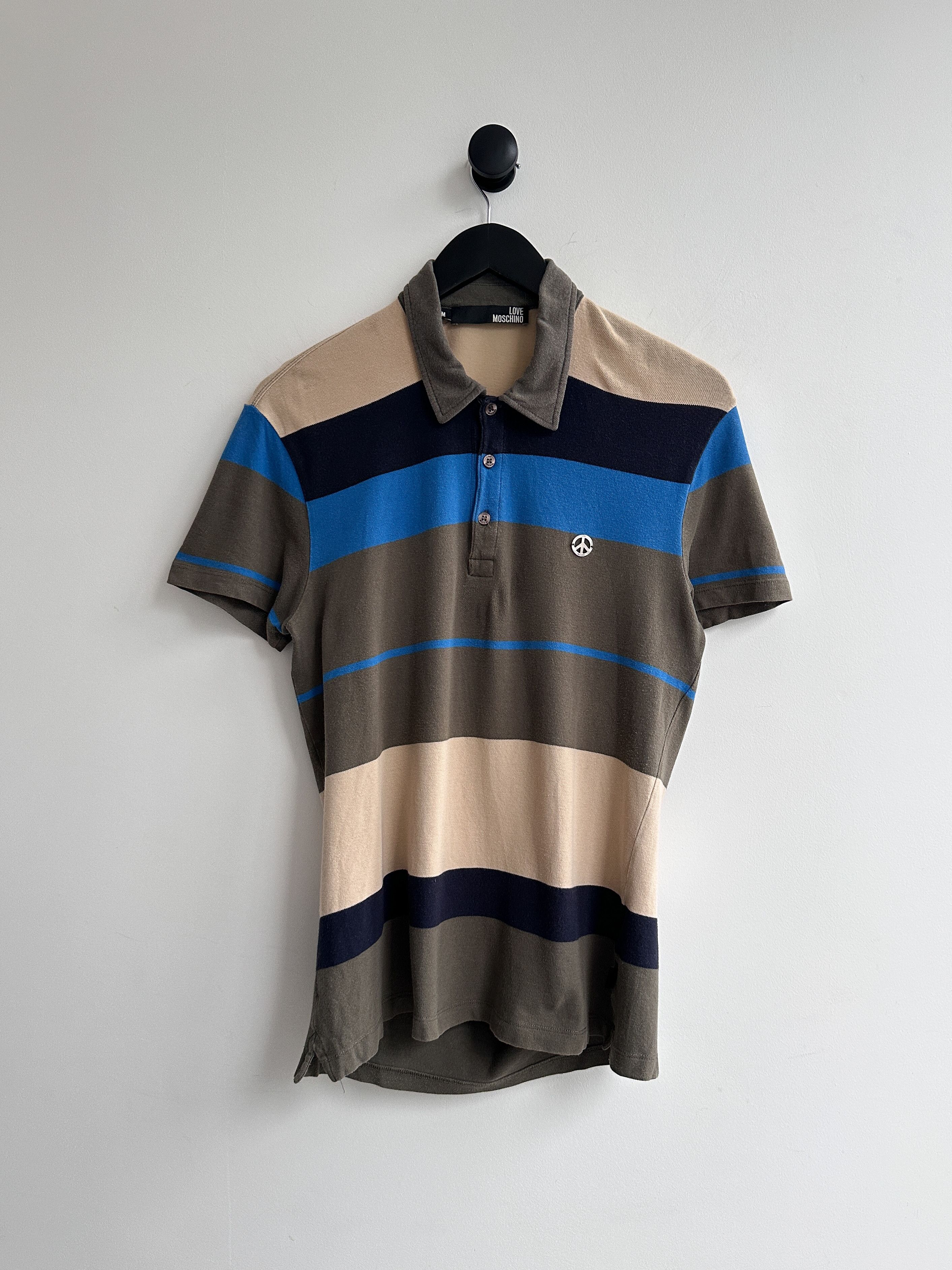 Moschino Love Moschino Striped Polo Shirt Size US M / EU 48-50 / 2 - 1 Thumbnail