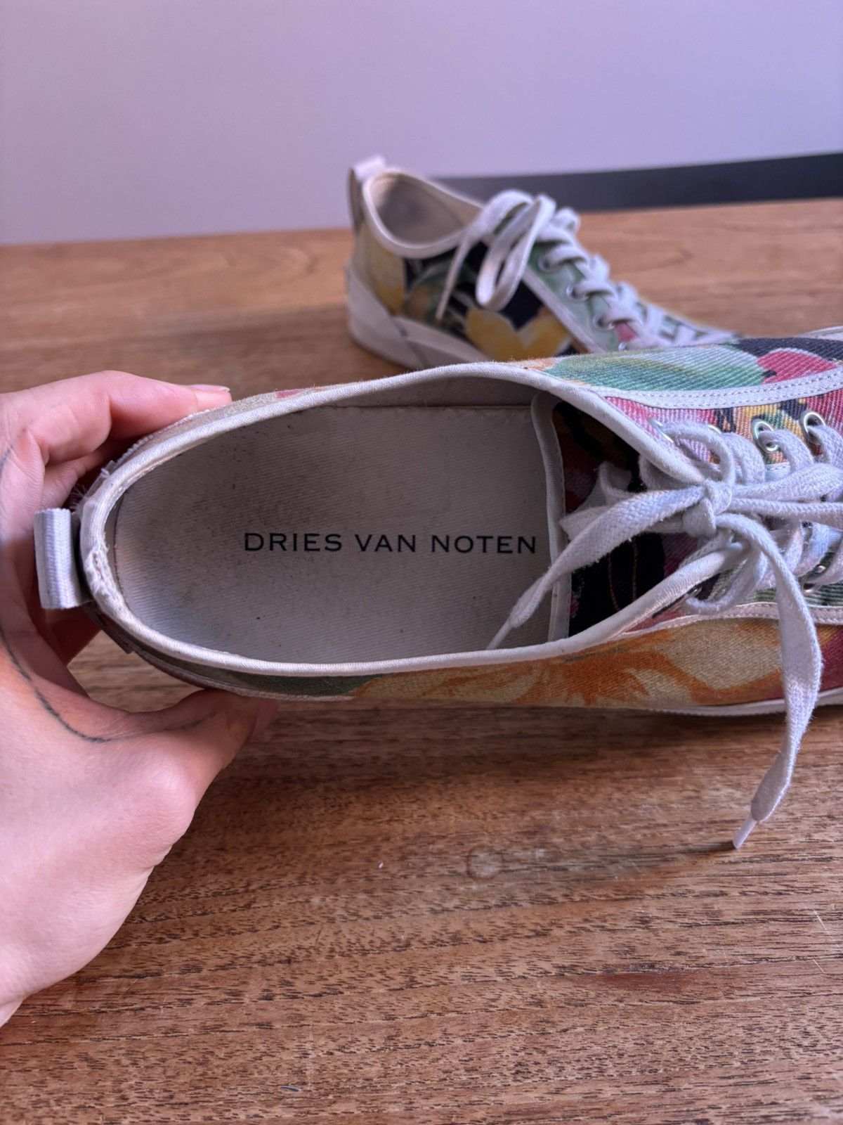 Dries Van Noten Floral printed canvas sneakers Size US 10 / EU 43 - 5 Thumbnail