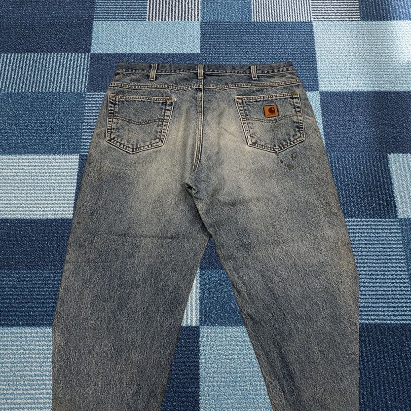 Carhartt Carhartt Jeans Men 40x28 B17 DST Relaxed Fit Denim Blue Distressed 5-Pocket Regular Size Type: Jeans Mens Regular Blue 40x28 Size US 40 / EU 56 - 1 Thumbnail