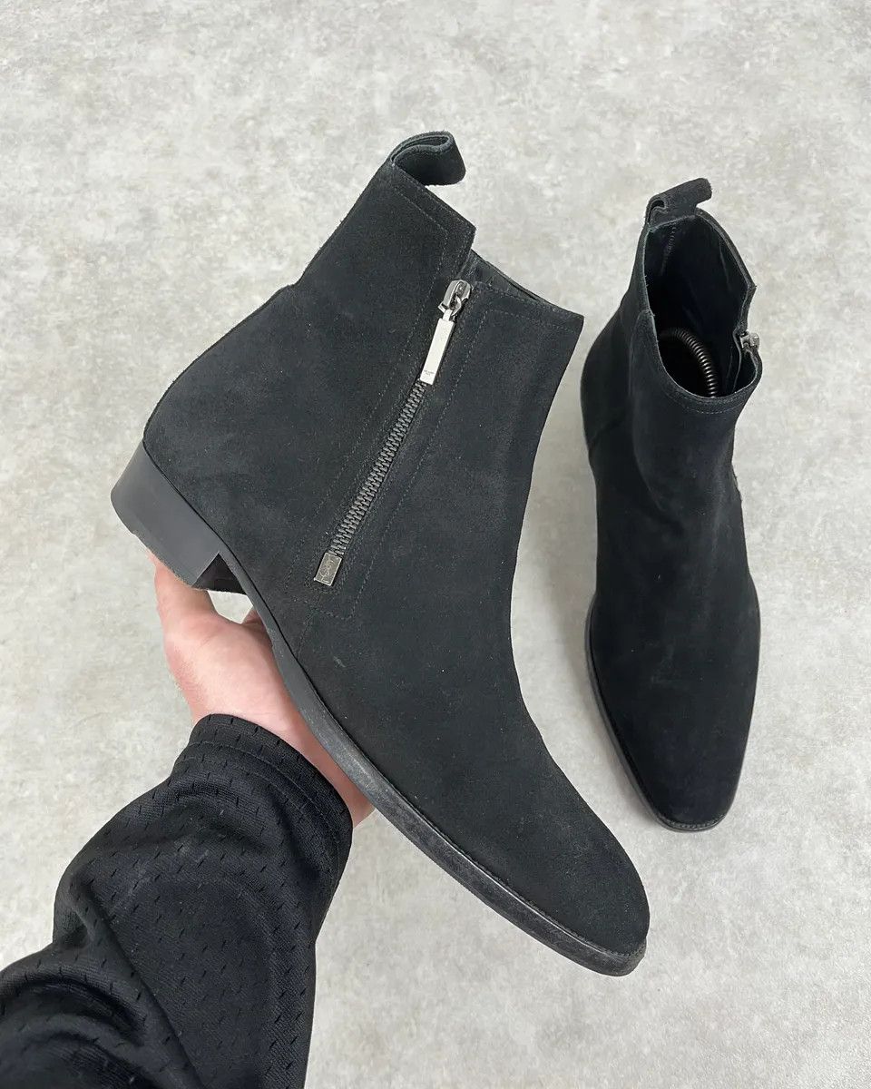 Saint Laurent Paris 2000s Yves Saint Laurent Black Suede Leather Boots Size US 9 / EU 42 - 1 Thumbnail