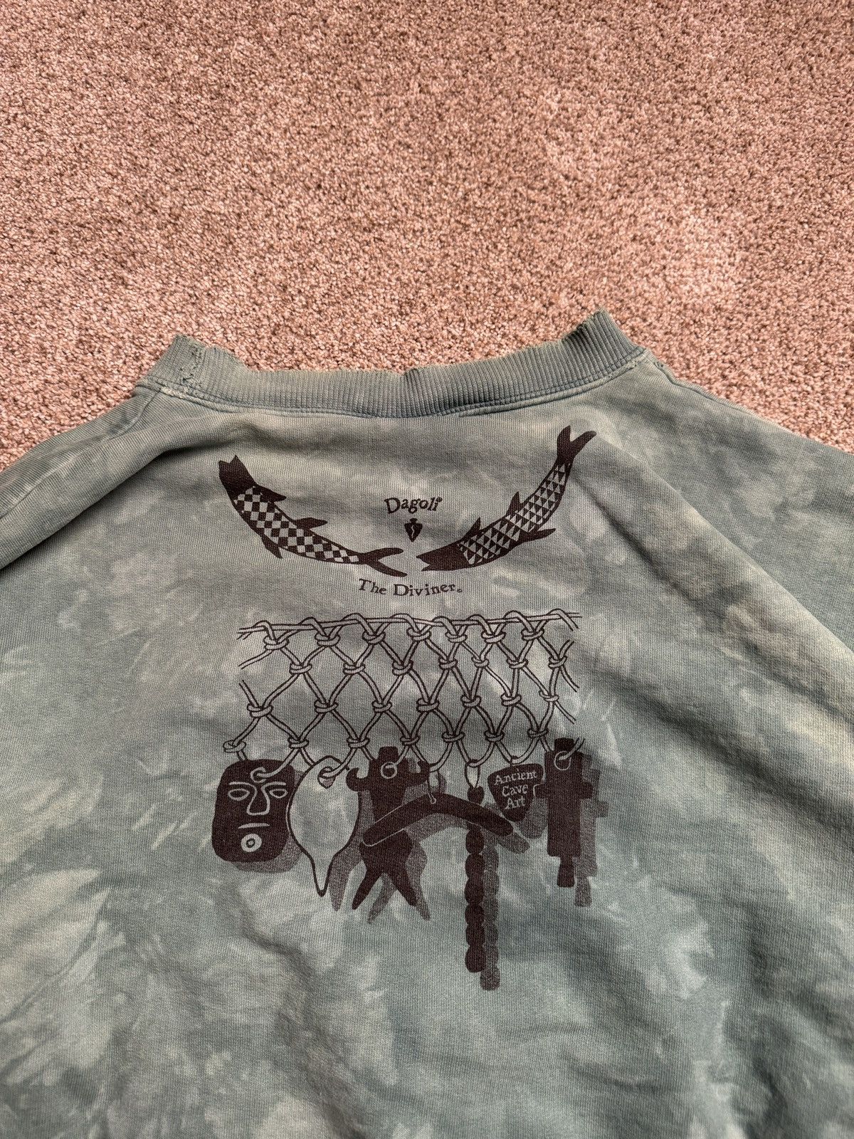Other DAGOLI GREEN MARBLE DYE “AZTEC” SWEATSHIRT Size US XL / EU 56 / 4 - 7 Thumbnail