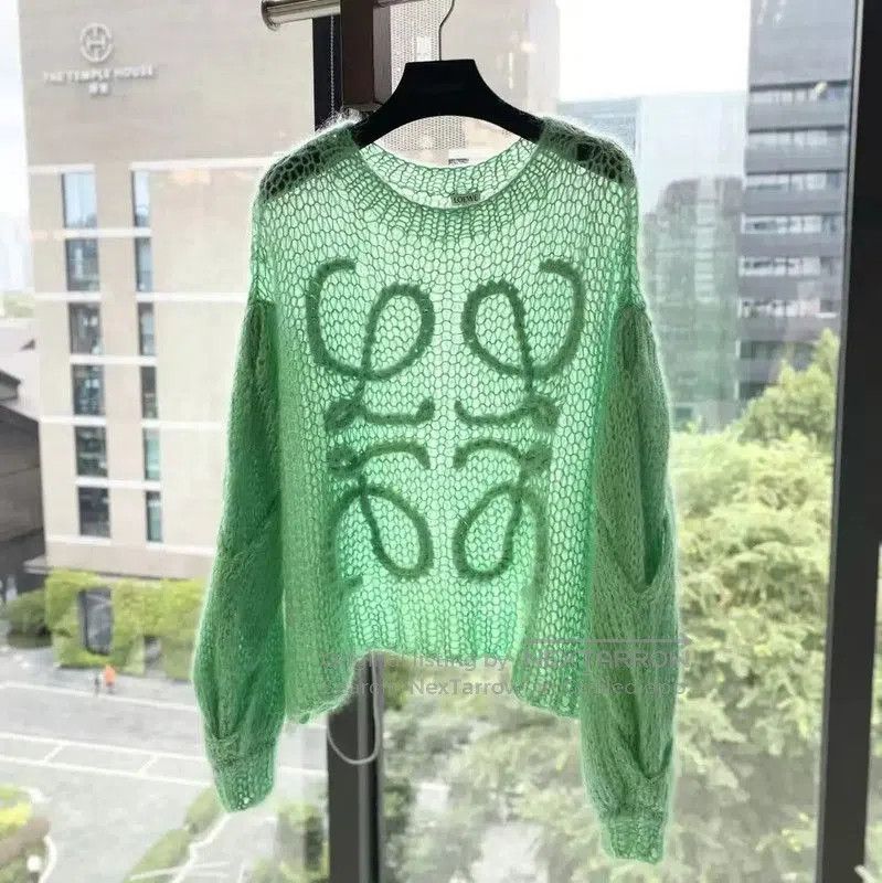 Loewe Loewe Light Green Mohair Knit Sweater . Size XS / US 0-2 / IT 36-38 - 1 Thumbnail