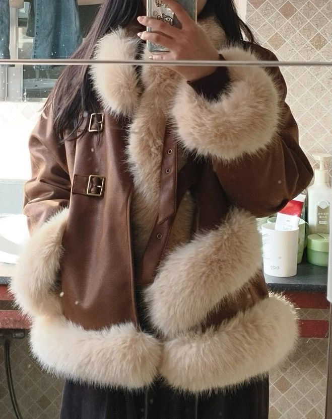 Other Dopamine Suede-Fur Hybrid Jacket Size XL / US 12-14 / IT 48-50 - 2 Thumbnail