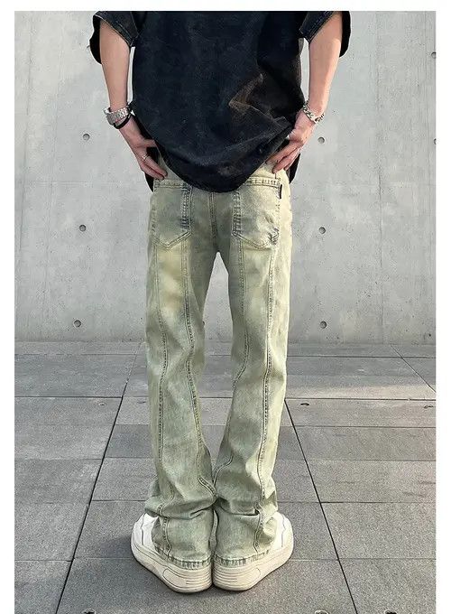 Japanese Brand × Jean Pants Men's washed distressed straight bootcut jeans Size US 32 / EU 48 - 4 Thumbnail