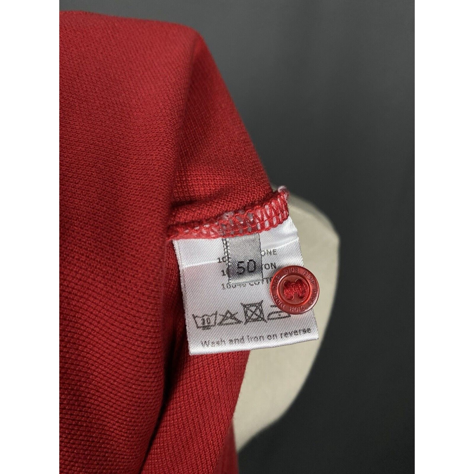 Dior MINT! Dior Homme Small Logo Men's Red Polo T-Shirt Size 50 Size US M / EU 48-50 / 2 - 11 Thumbnail