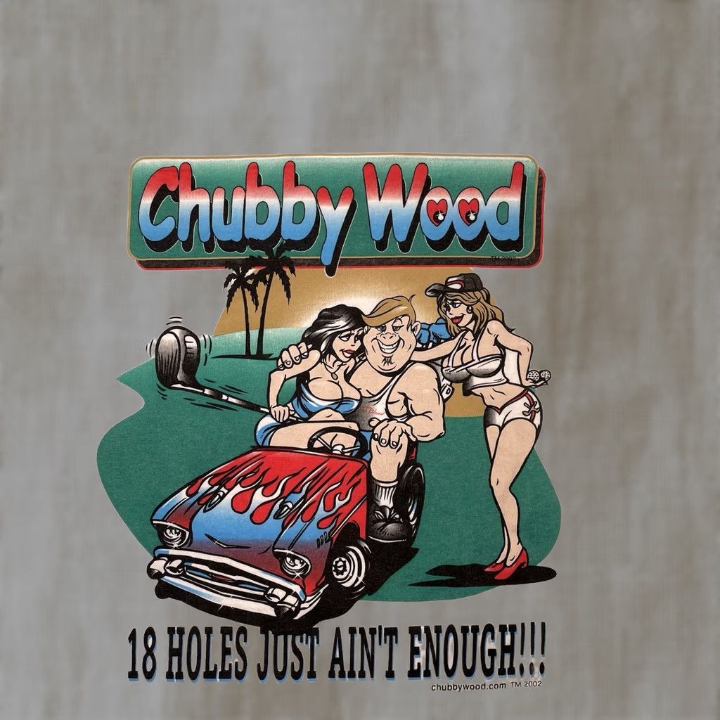 Big John VINTAGE Big Johnson Chubby Wood Shirt Tee Golf 2XL White Men Mens Funny T-Shirt Y2K Size US XXL / EU 58 / 5 - 1 Thumbnail