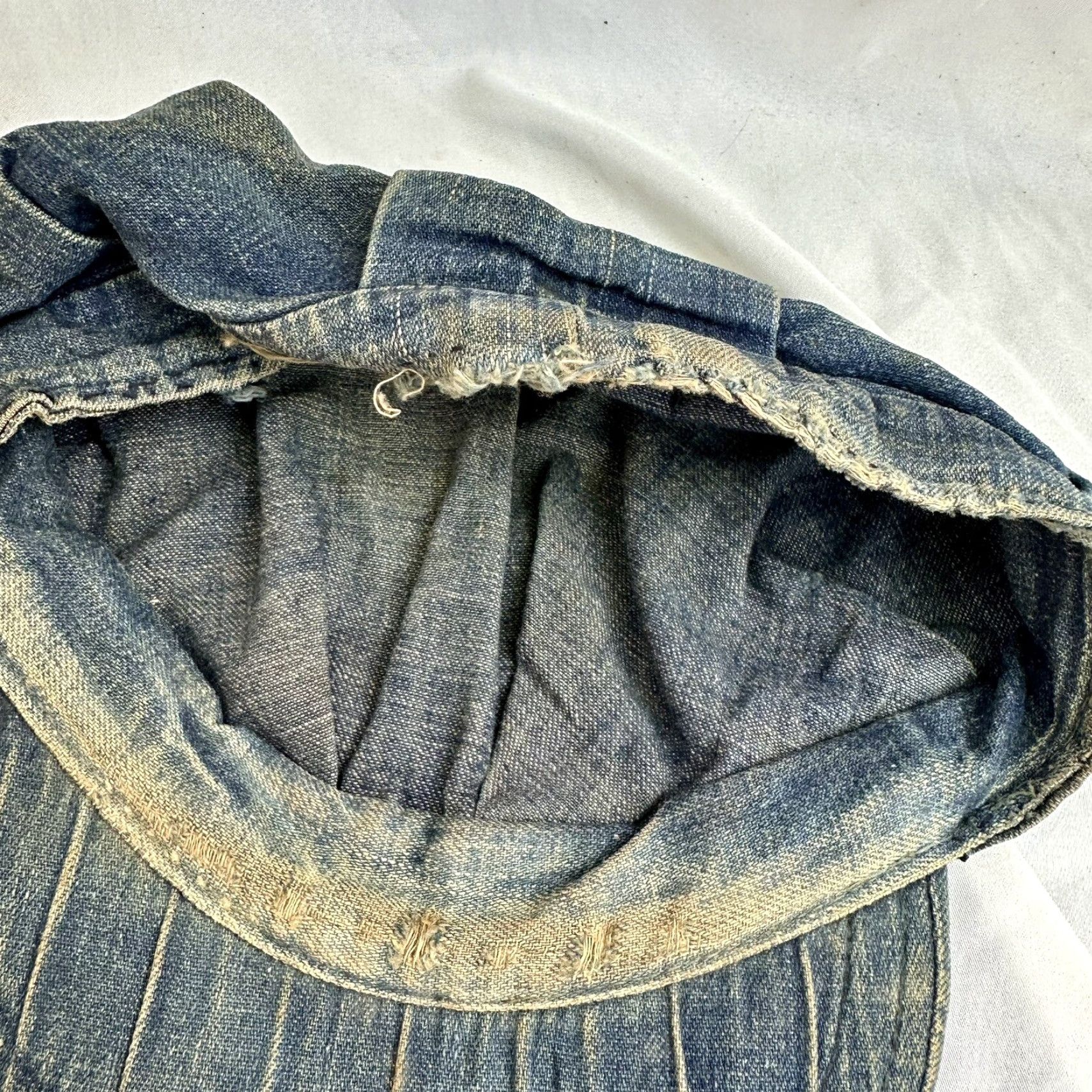 Vintage VINTAGE 1930s HaT Indigo Denim Work Hat 6 7/8 - 7 Blue Heritage Size ONE SIZE - 4 Thumbnail