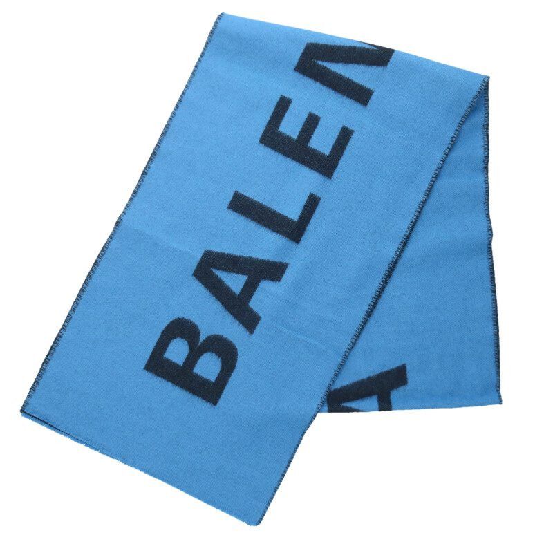 Balenciaga Balenciaga Logo Scarf Black x Blue Size ONE SIZE - 1 Thumbnail
