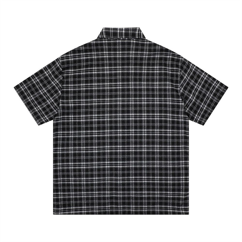 Vintage Men's Japanese Retro Plaid Casual Shirt with Embroidery Size US M / EU 48-50 / 2 - 2 Thumbnail