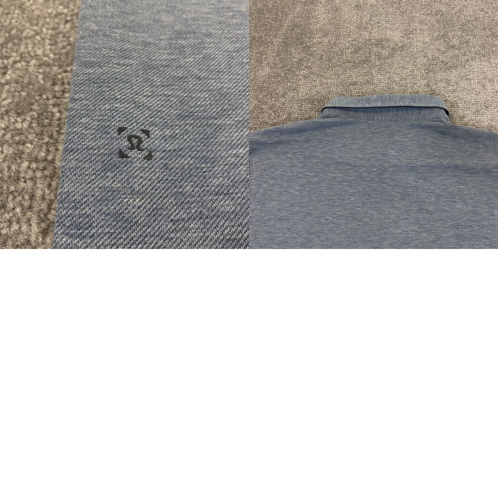 Lululemon Lululemon Polo Mens Small Grayish Blue Course Logo Performance Golf Shirt S/S Size US S / EU 44-46 / 1 - 8 Thumbnail