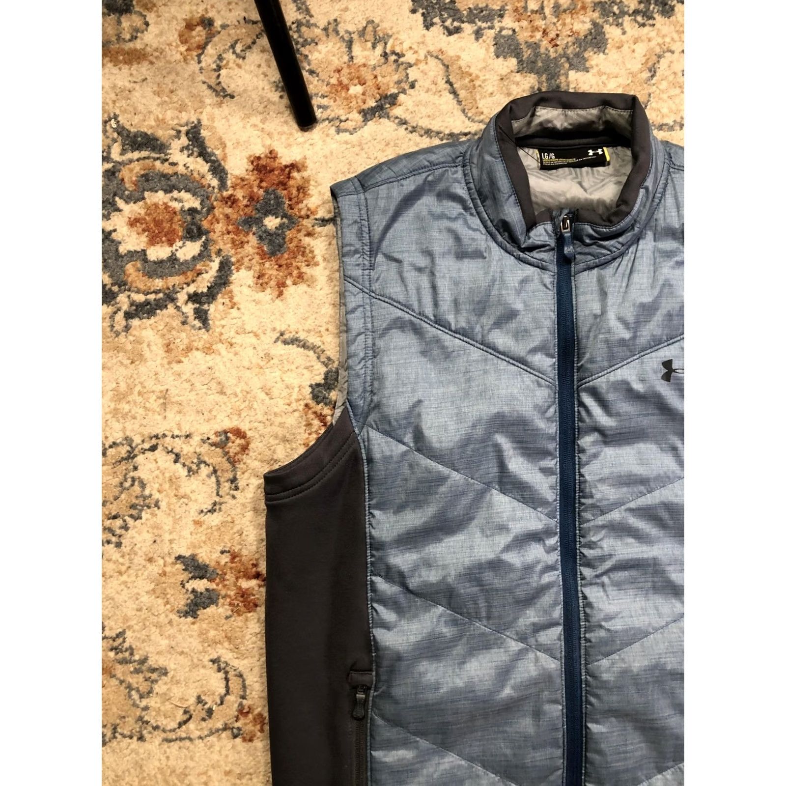 Under Armour Under Armour Vest Mens Large Blue UA Storm Quilted Insulated Full Zip Pockets Size US L / EU 52-54 / 3 - 3 Thumbnail