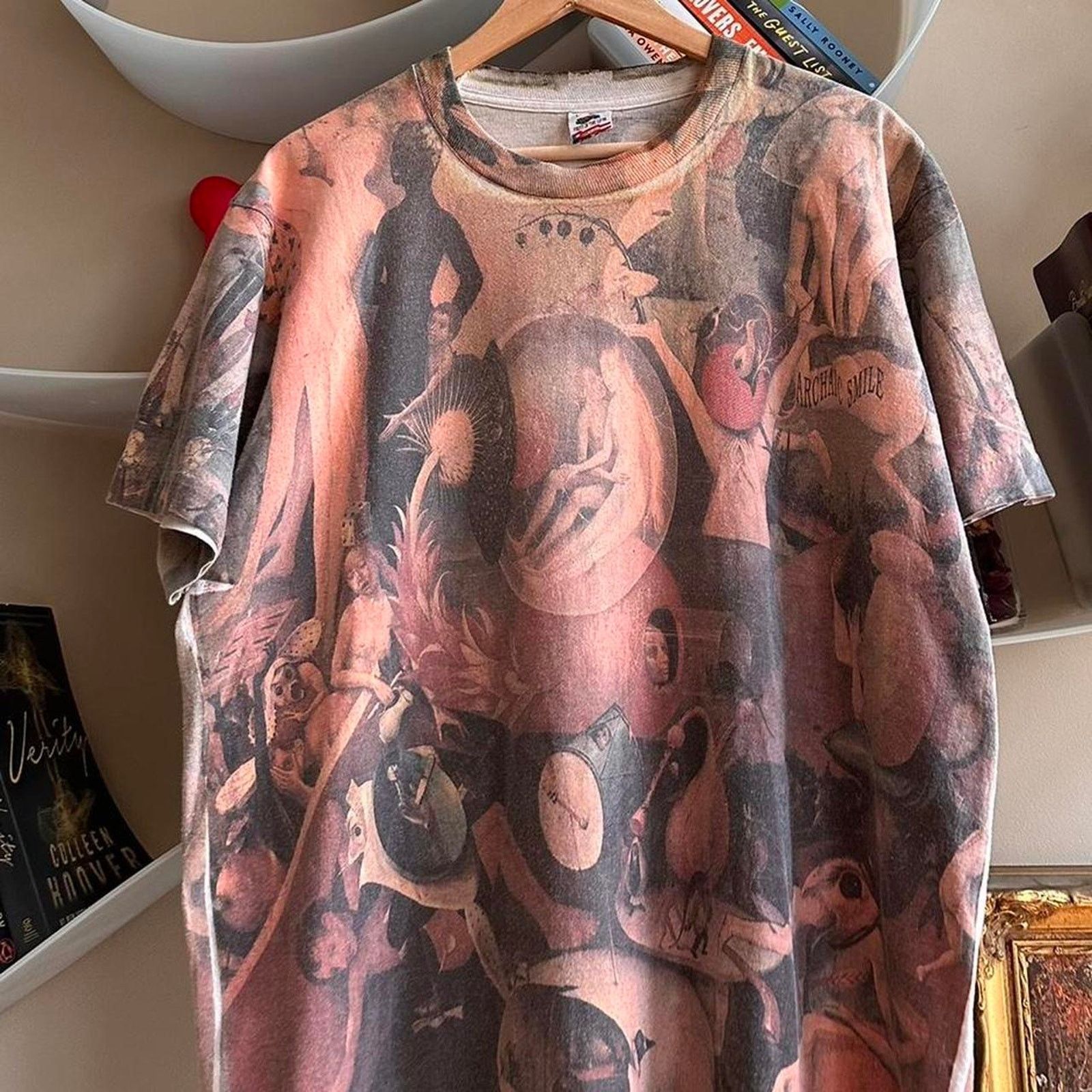 Fruit Of The Loom × Vintage Vintage Garden Of Earthy Delights Archaic Smile Art Shirt Size US L / EU 52-54 / 3 - 2 Thumbnail