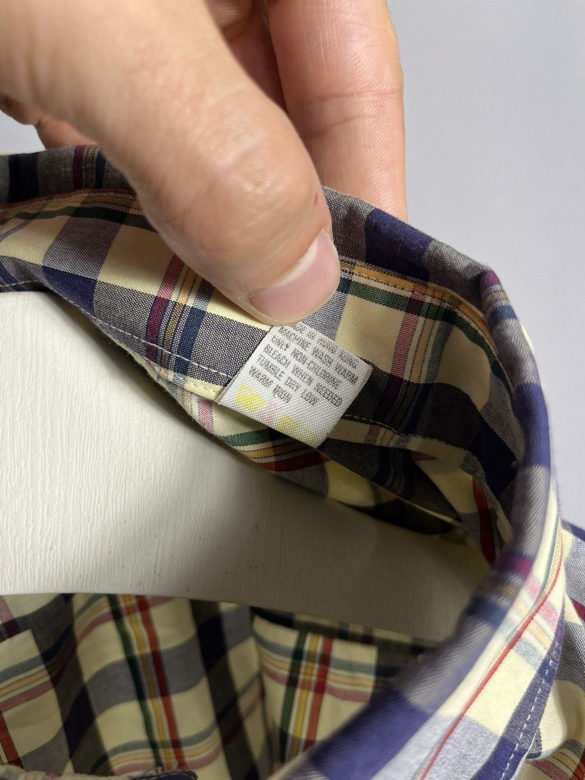 Vintage × Yves Saint Laurent Yves Saint Laurent YSL plaid check long sleeve shirt Size US XL / EU 56 / 4 - 8 Thumbnail