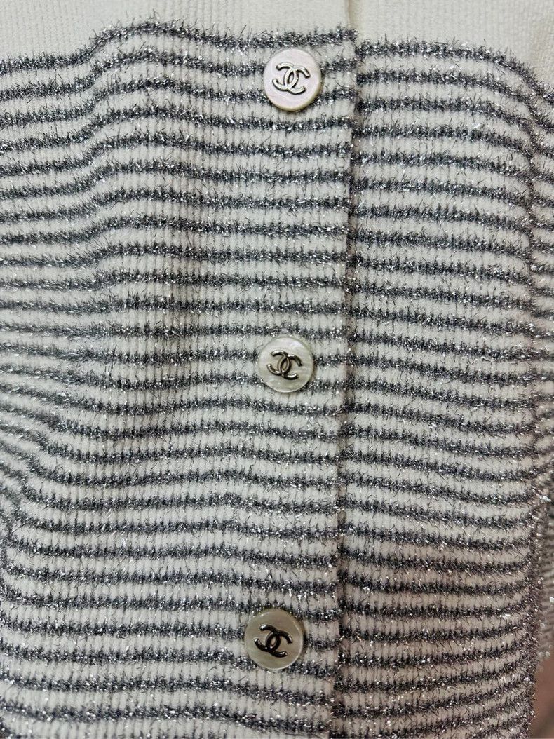 Chanel Chanel Silver knitwear jacket 2504-Nextarrow Size XS / US 0-2 / IT 36-38 - 3 Thumbnail