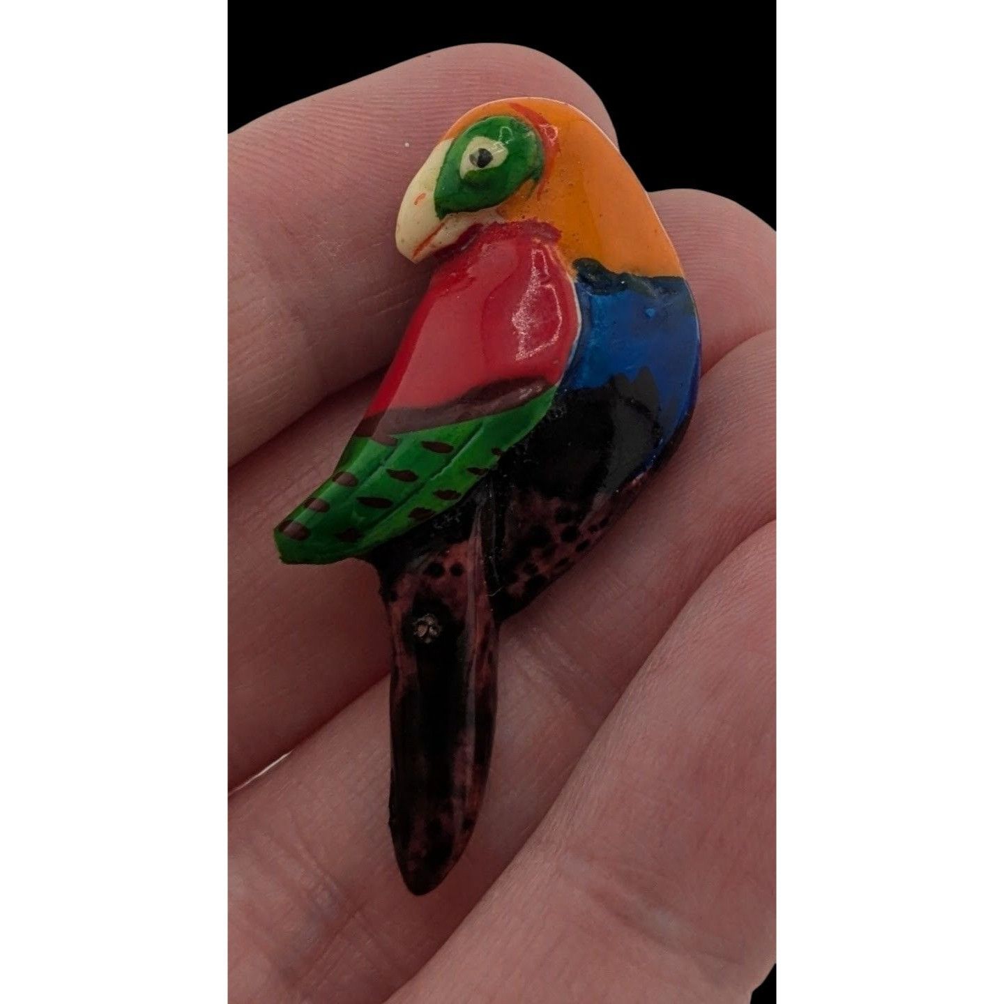 Other Vintage Rainbow Parrot Enamel Finished Brooch Size ONE SIZE - 1 Thumbnail
