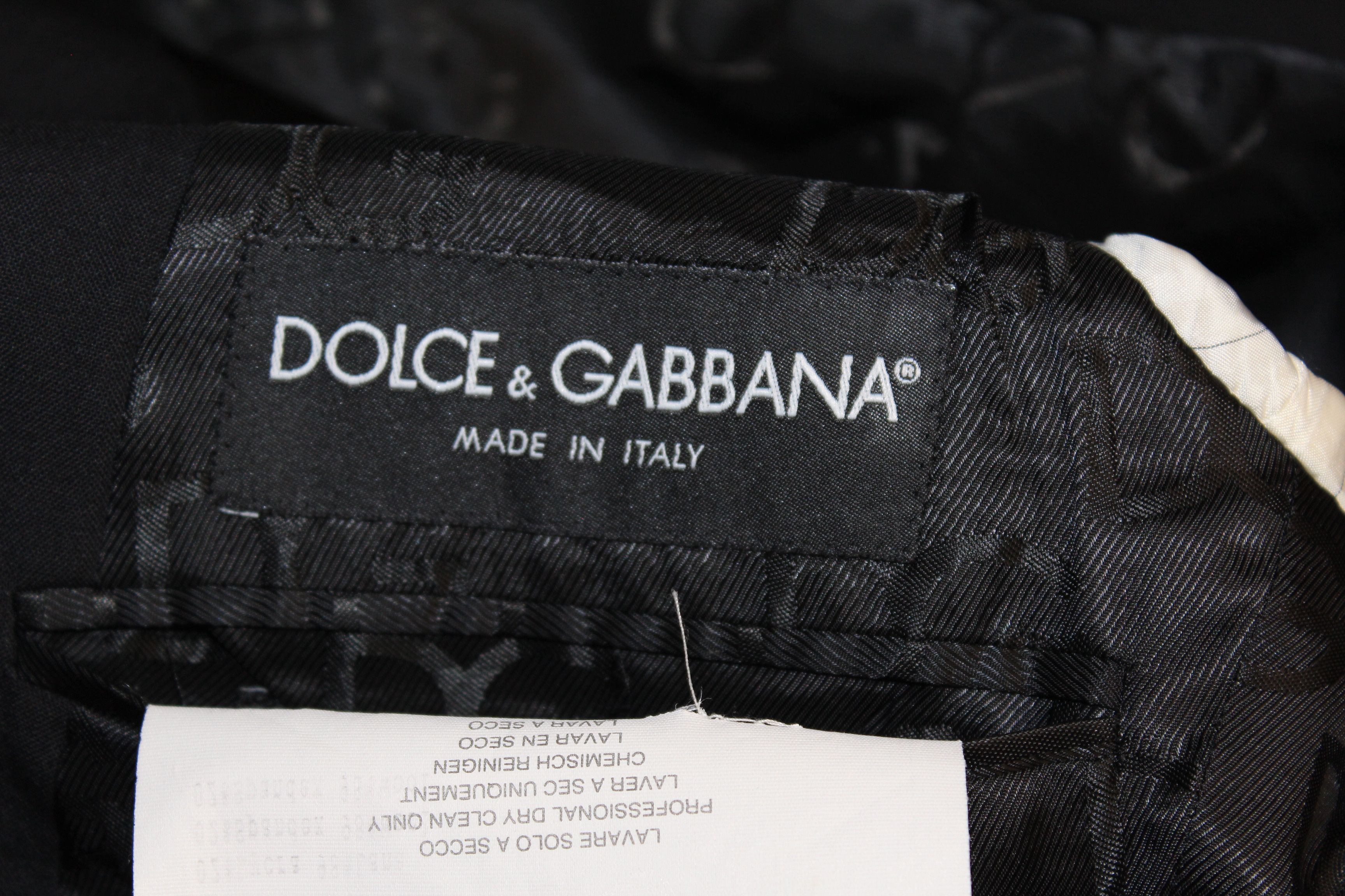 Dolce & Gabbana Mens Dolce&Gabanna Martini Monogram Lining Blazer Jacket Size US M / EU 48-50 / 2 - 6 Thumbnail