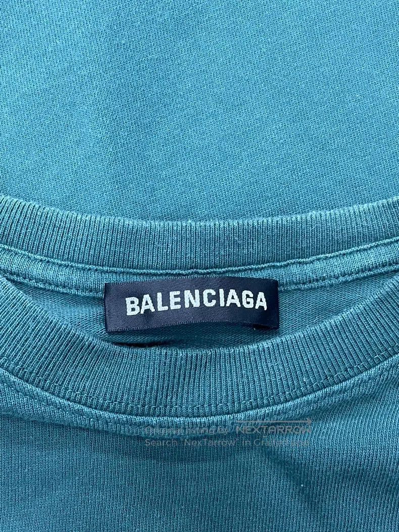 Balenciaga Balenciaga Blue Back Letter Logo Short Sleeve T-Shirt Size US XS / EU 42 / 0 - 3 Thumbnail