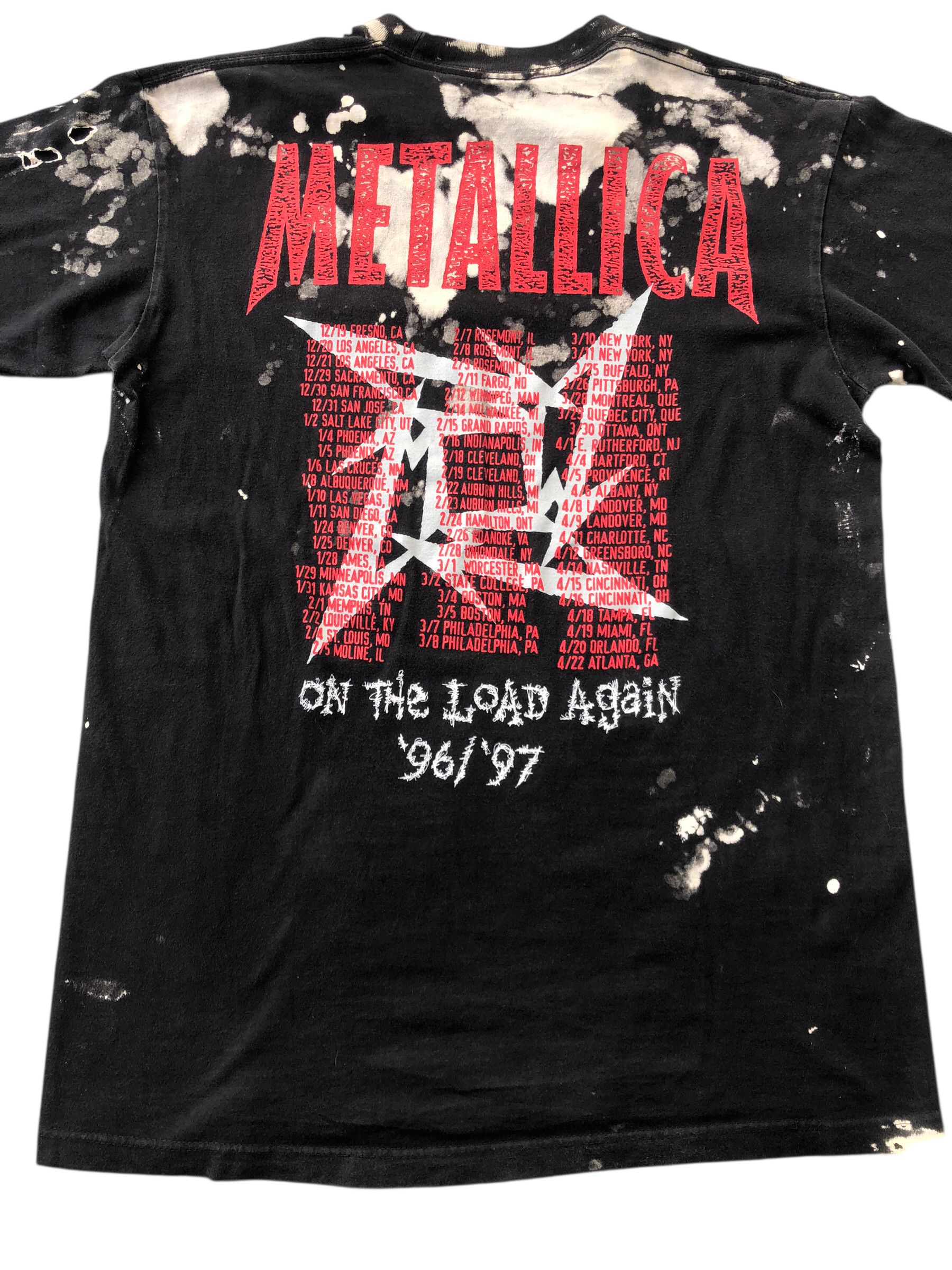 Band Tees 🔥Vintage 96' METALLICA Acid Wash Band T-Shirt Load Tour Size US XL / EU 56 / 4 - 6 Thumbnail
