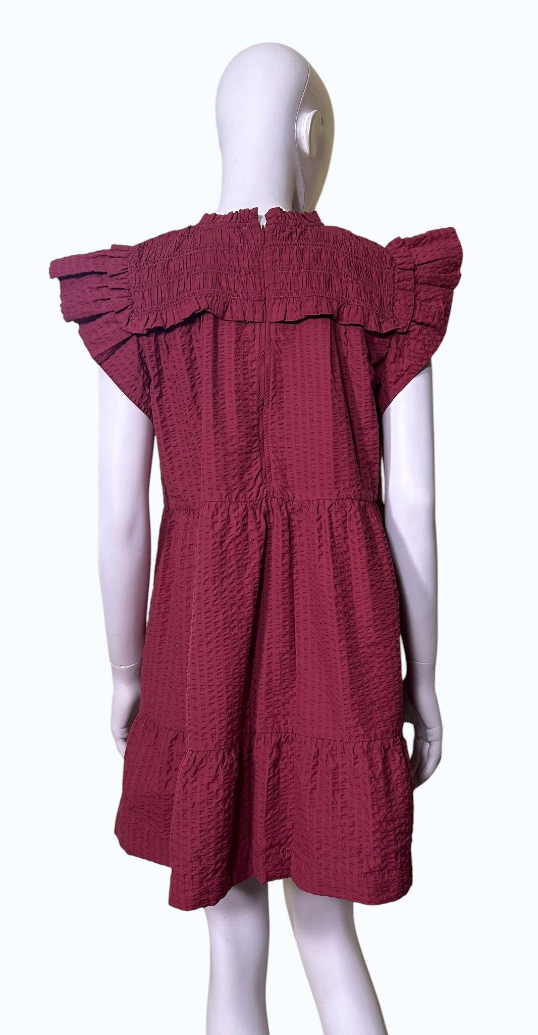 Sea New York Sevyn Seersucker Neck Dress Size M / US 6-8 / IT 42-44 - 4 Thumbnail