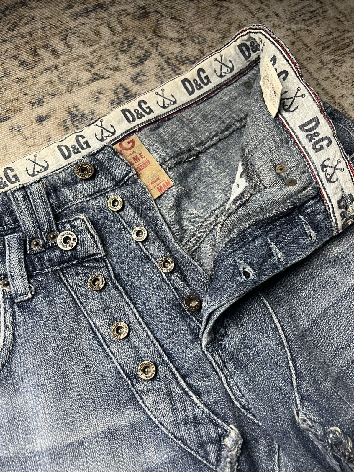 Dolce & Gabbana AW06 Dolce & Gabbana Double Waist Deconstructed Baggy Denim Size US 32 / EU 48 - 4 Thumbnail
