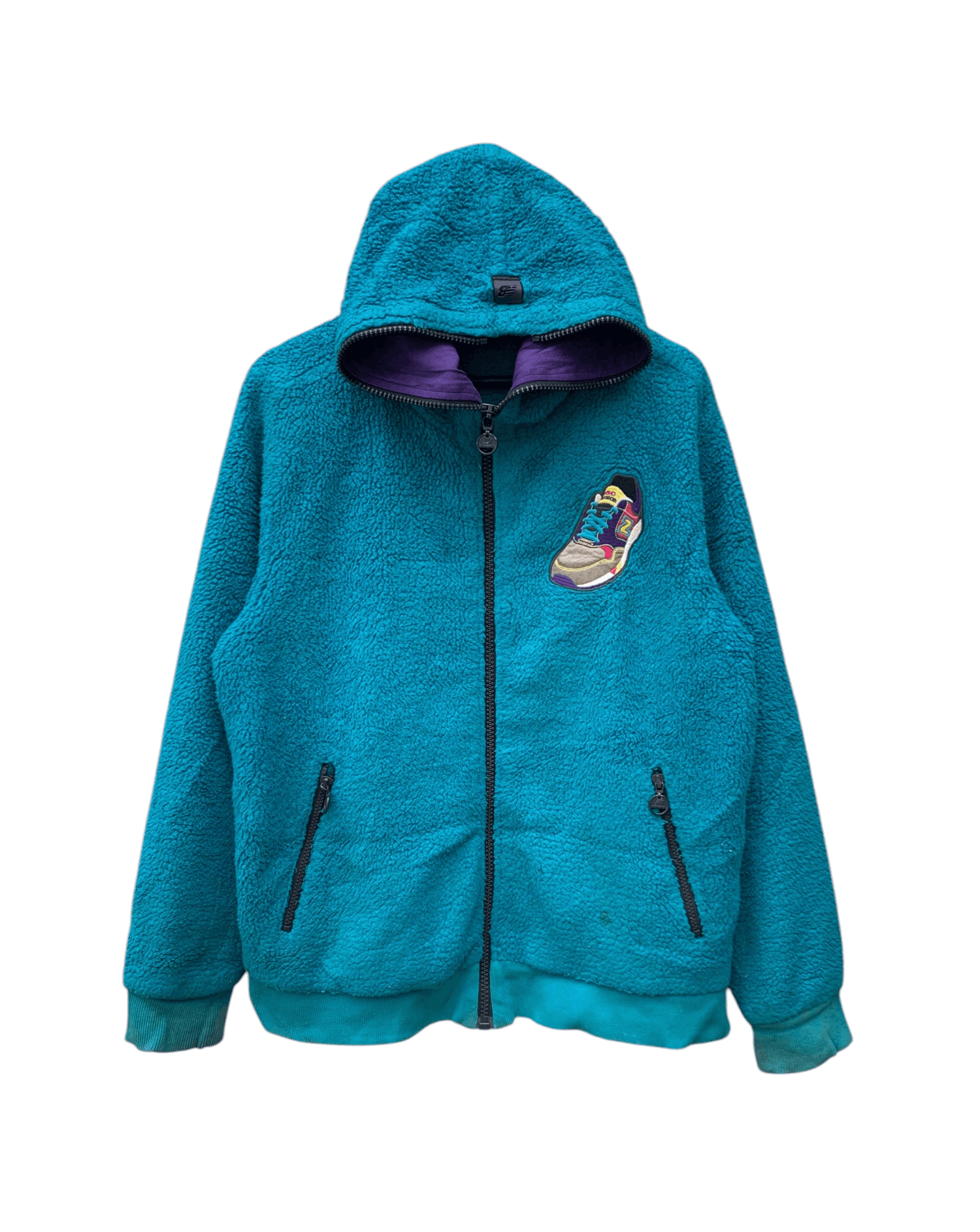 New Balance Rare Vtg New Balance Fleece Full Zipper Hoodie Jacket Size US M / EU 48-50 / 2 - 1 Thumbnail