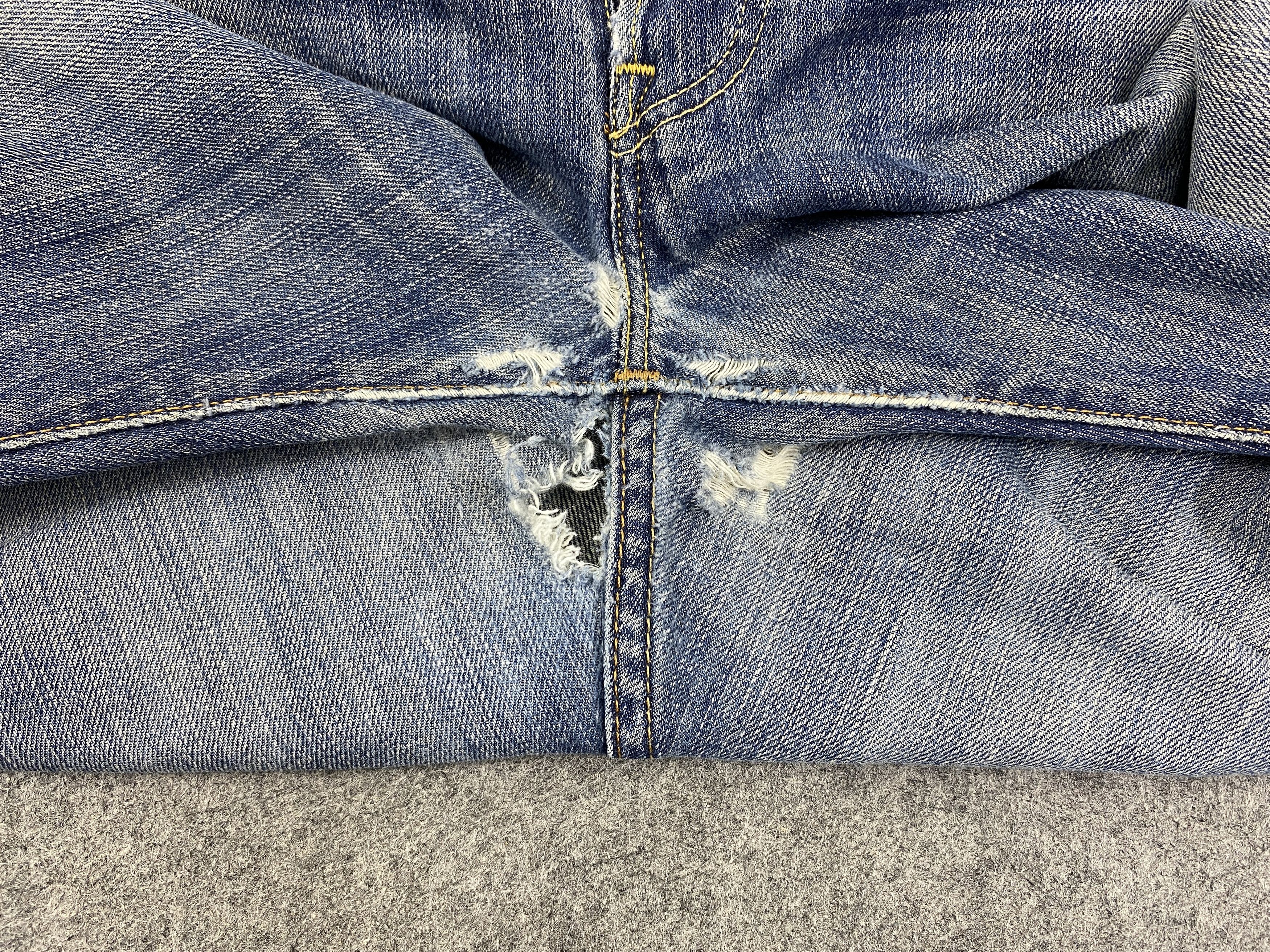 Japanese Brand istressed Blue Vintage Levi's 501 34x33 Denim -JN2480 Size US 34 / EU 50 - 12 Thumbnail
