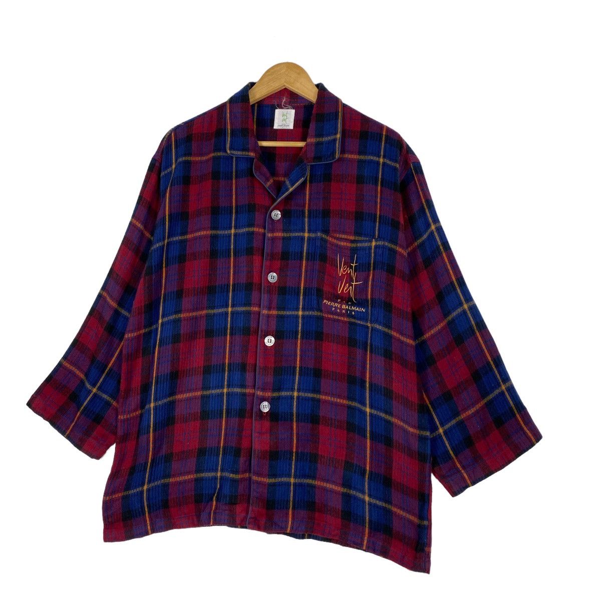 Japanese Brand Pierre Balmain Vent Tartan Pyjmas Sleepwear Shirt Size US L / EU 52-54 / 3 - 2 Thumbnail