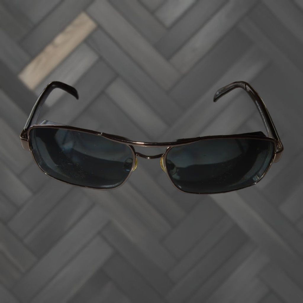 Kirkland Signature Sunglasses Aviator Men Black Prescription Lenses Scratches Twin Falls Gunmetal 59[]15 140