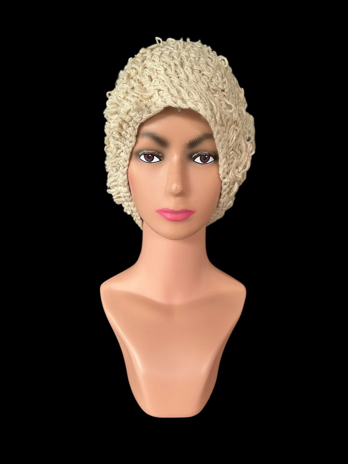 Kapital Bunny horn Devil Crochet Knitted Handmade Beanie Hats Size ONE SIZE - 6 Thumbnail