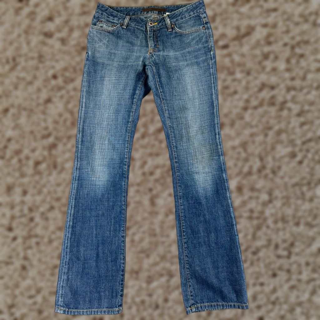 Denime FRX Jeans Womens 27 Blue Denim Bootcut Flared Low Rise 25x30 READ Size 27" / US 4 / IT 40 - 1 Thumbnail
